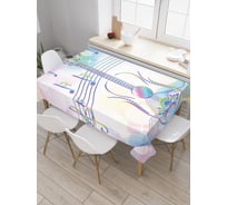 Прямоугольная скатерть JoyArty Мелодия гитары из сатена tc_29784_120x145