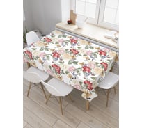 Прямоугольная скатерть JoyArty Переплетения веток роз из сатена tc_29974_120x145