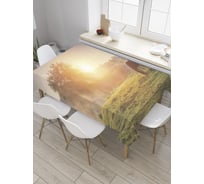 Прямоугольная скатерть JoyArty Пастбище в закате из сатена tc_9971_120x145