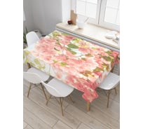 Прямоугольная скатерть JoyArty Нежное цветение сакуры из сатена tc_29323_120x145