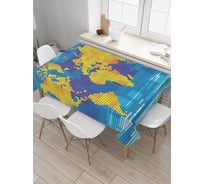 Прямоугольная скатерть JoyArty Мир на тепловизоре из сатена tc_29100_120x145