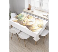 Прямоугольная скатерть JoyArty Кот-волшебник из сатена tc_21376_120x145