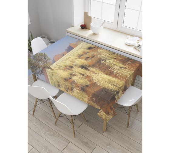 Прямоугольная скатерть JoyArty Перекати-поле из сатена tc_32137_120x145 1