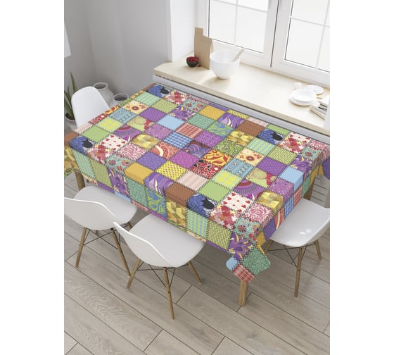 Прямоугольная скатерть JoyArty Лоскутное одеяло из сатена tc_27900_120x145 1