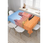 Прямоугольная скатерть JoyArty Кофейня на колесах из сатена tc_37710_120x145