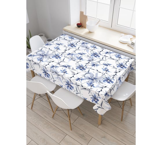 Прямоугольная скатерть JoyArty Переплет цветов из сатена tc_19965_120x145 1