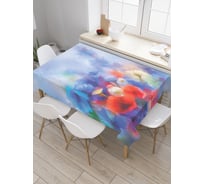 Прямоугольная скатерть JoyArty Космические цветы из сатена tc_21143_120x145