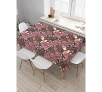 Прямоугольная скатерть JoyArty Кофейная надпись из сатена tc_29917_120x145