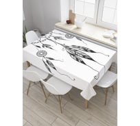 Прямоугольная скатерть JoyArty Перья ловца снов из сатена tc_8161_120x145