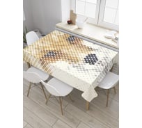 Прямоугольная скатерть JoyArty Пиксельная лиса из сатена tc_28045_120x145