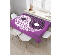 Прямоугольная скатерть JoyArty Пенный инь и ян из сатена tc_18612_120x145