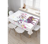 Прямоугольная скатерть JoyArty Космический олень из сатена tc_21422_120x145