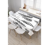 Прямоугольная скатерть JoyArty Перья повсюду из сатена tc_20244_120x145