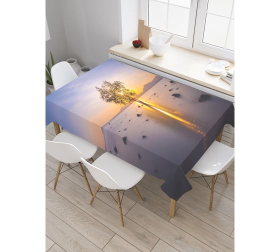 Прямоугольная скатерть JoyArty Одинокое дерево из сатена tc_19856_120x145 1