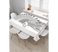 Прямоугольная скатерть JoyArty Орел вождь из сатена tc_22187_120x145