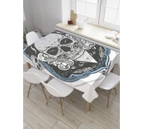 Прямоугольная скатерть JoyArty Пиратский череп из сатена tc_32552_120x145