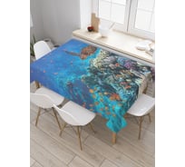 Прямоугольная скатерть JoyArty Океанская живность из сатена tc_21282_120x145