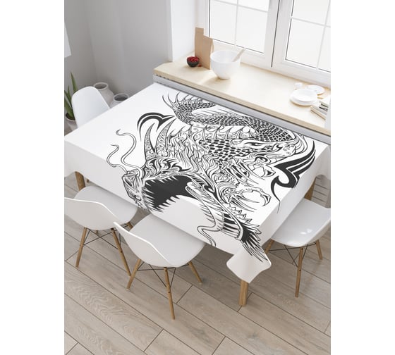 Прямоугольная скатерть JoyArty Пасть дракона из сатена tc_36683_120x145 1