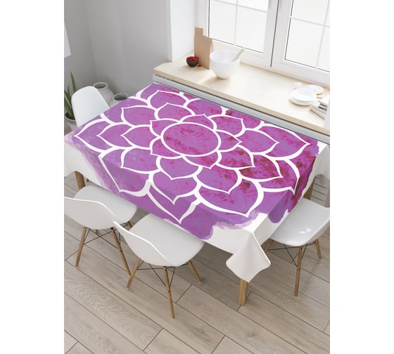 Прямоугольная скатерть JoyArty Лепестковая мандала из сатена tc_36895_120x145 1