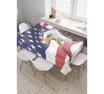 Прямоугольная скатерть JoyArty Опасный орел из сатена tc_20713_120x145