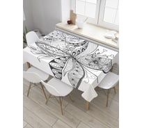 Прямоугольная скатерть JoyArty лепестки дудл из сатена tc_36497_120x145