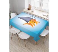 Прямоугольная скатерть JoyArty Маскировка под акулу из сатена tc_38030_120x145