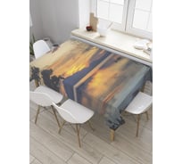 Прямоугольная скатерть JoyArty Перед восходом из сатена tc_27657_120x145