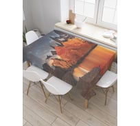 Прямоугольная скатерть JoyArty Ночные горы из сатена tc_20742_120x145