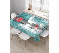 Прямоугольная скатерть JoyArty Маяк в волнах из сатена tc_5455_120x145