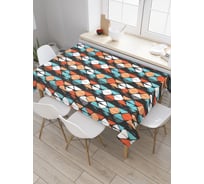 Прямоугольная скатерть JoyArty Переплетение ромбов из сатена tc_30768_120x145