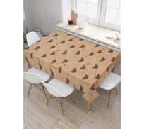 Прямоугольная скатерть JoyArty Кофейная чашка из сатена tc_29906_120x145