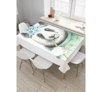 Прямоугольная скатерть JoyArty Крутышка панда из сатена tc_72756_120x145
