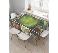 Прямоугольная скатерть JoyArty Лист пальмы из сатена tc_21872_120x145