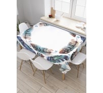 Прямоугольная скатерть JoyArty Перьевые круги из сатена tc_20245_120x145