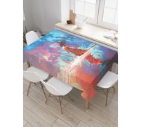 Прямоугольная скатерть JoyArty Леди с озера из сатена tc_23048_120x145