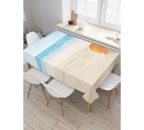Прямоугольная скатерть JoyArty Песчаная ракушка из сатена tc_3007_120x145