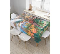 Прямоугольная скатерть JoyArty Пальма в Бордигере из сатена tc_7794_120x145