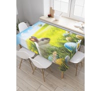 Прямоугольная скатерть JoyArty Пасхальная радость из сатена tc_25665_120x145