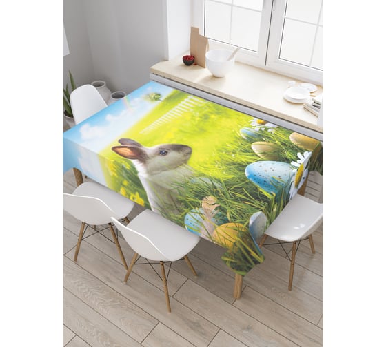 Прямоугольная скатерть JoyArty Пасхальная радость из сатена tc_25665_120x145 1