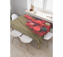 Прямоугольная скатерть JoyArty Лесные ягоды из сатена tc_20850_120x145
