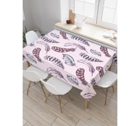 Прямоугольная скатерть JoyArty Перья из сатена tc_28876_120x145