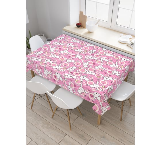 Прямоугольная скатерть JoyArty Милые кролики из сатена tc_50011_120x145 1