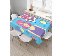 Прямоугольная скатерть JoyArty Лучшие хиты 90-х из сатена tc_9778_120x145