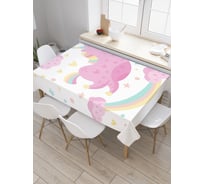 Прямоугольная скатерть JoyArty Парящий единорог из сатена tc_19104_120x145