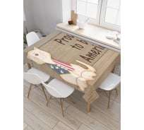 Прямоугольная скатерть JoyArty Патриотичный песик из сатена tc_27277_120x145