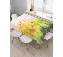 Прямоугольная скатерть JoyArty Летнее поле из сатена tc_21173_120x145