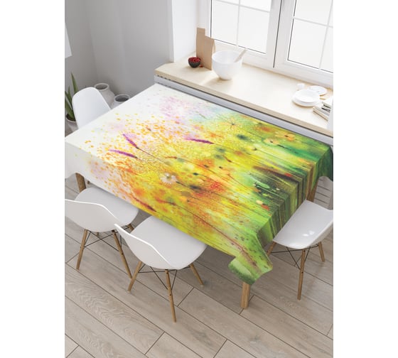 Прямоугольная скатерть JoyArty Летнее поле из сатена tc_21173_120x145 1