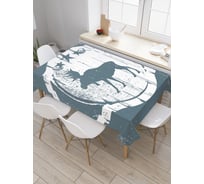 Прямоугольная скатерть JoyArty Лось на символе из сатена tc_23355_120x145