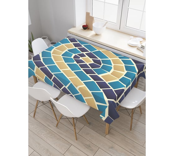 Прямоугольная скатерть JoyArty Переплетенная плитка из сатена tc_30888_120x145 1