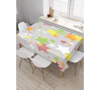 Прямоугольная скатерть JoyArty Пестрый звездопад из сатена tc_33072_120x145